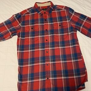 Burton Durable Goods Mens Flannel Medium Plaid Button